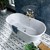 Bampton Marble Double Ended Freestanding Bath - 1555 x 740mm