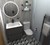 3D design monochrome bathroom