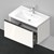 D-Neo Wall Mounted Vanity Unit Single Drawer with D-Neo Basin - 800 x 480mm Thumbnail