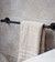 Matt black towel rail