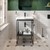 White and Green Bathroom with Modern Washstand