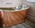 Freestanding Copper Boat Bath