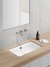 Undermount sink in wooden furniture