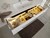 White and gold bathroom furniture