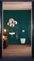 Wall hung toilet in traditional bathroom
