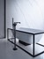 Black and white minimalist bathroom