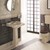 Pedestal sink in traditional bathroom