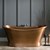 Antique Copper Double Ended Freestanding Boat Bath