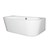 Ancora Round Double Ended Back to Wall Acrymite Bath - 1640 x 760mm Thumbnail