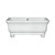 Senator Double Ended Freestanding Bath with Bun Feet - 1804 x 850mm Thumbnail