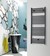 Black heated towel rail